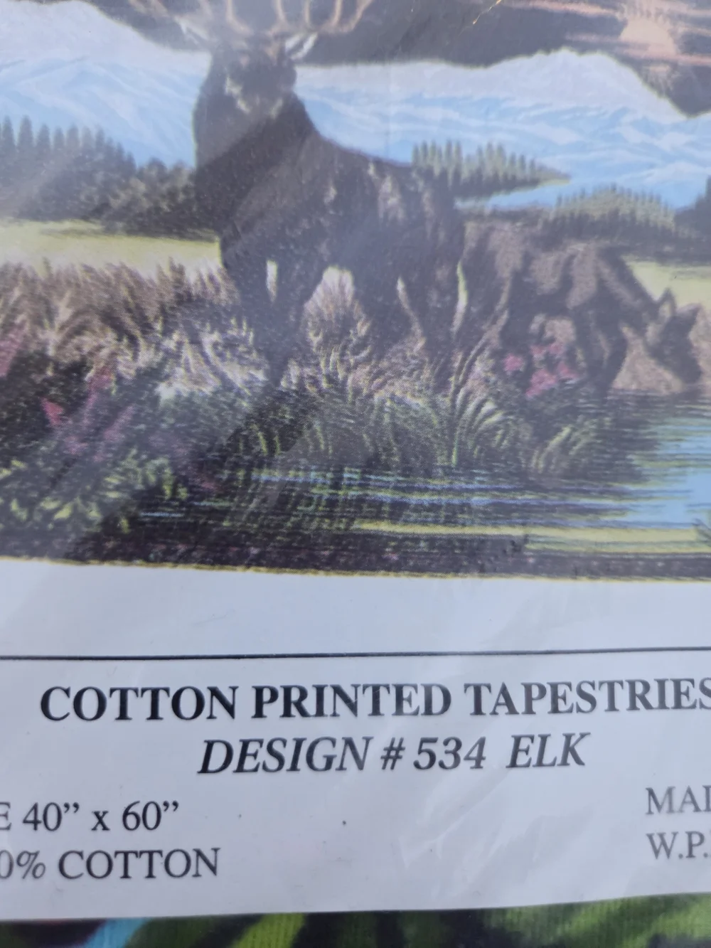 Cotton Tapestry Throw - Multicolor Elk Design